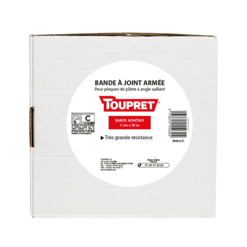 Bande a joint arme TOUPRET, L.12.5 m x l.50 mm - Toupret