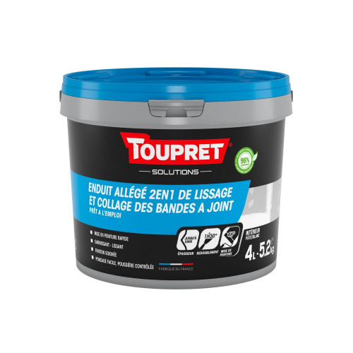Enduit de rénovation et garnissant en pâte 7 kg - Toupret