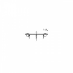 Capot chrome diam.116 pour bonde extra plate - VALENTIN