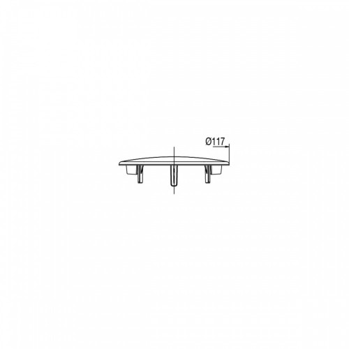 Capot chrome diam.116 pour bonde extra plate - VALENTIN