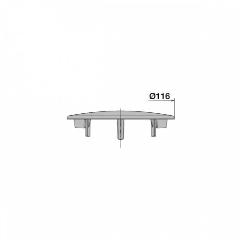 Capot métal chrome diam.116 pour bonde extra plate - VALENTIN