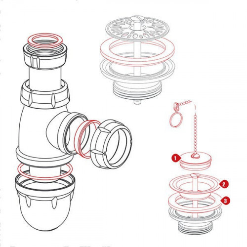 Siphon bouteille recyclé NICOLL Diam.32 mm - NICOLL