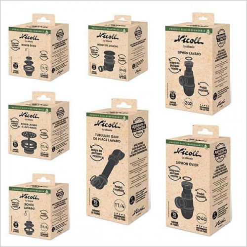 Siphon bouteille recyclé NICOLL Diam.32 mm - NICOLL