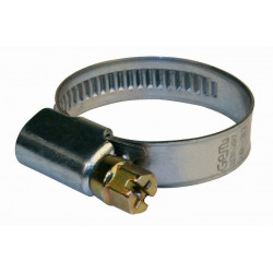Lot de 2 colliers de serrage en inox l.8 mm diam.min. 18 mm - maxi 28 mm - Sans marque
