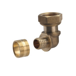 Coude PER à glissière, écrou libre, Femelle 20x27 diam.20 de marque QUICK PLOMBERIE, référence: B9246900