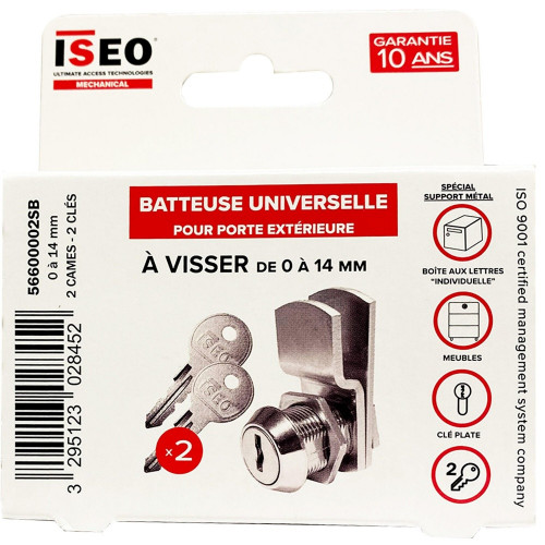 Batteuse à visser, 0-14mm, 2 cames, ISEO - ISEO