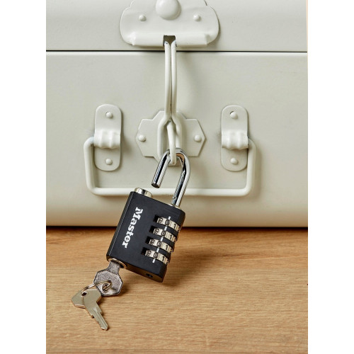 Cadenas à combinaison / à clé MASTER LOCK zinc, l.40 mm - MASTER LOCK