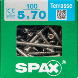 Lot De 100 Vis Inox Tête Cylindrique Spax, Diam.5 Mm X L.70 Mm - SPAX