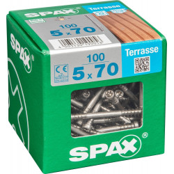 Lot De 100 Vis Inox Tête Cylindrique Spax, Diam.5 Mm X L.70 Mm - SPAX