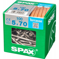 Lot De 100 Vis Inox Tête Cylindrique Spax, Diam.5 Mm X L.70 Mm - SPAX