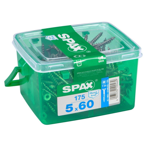 Lot De 175 Vis Inox Tête Fraisée Torx Spax, Diam.5 Mm X L.60 Mm - SPAX
