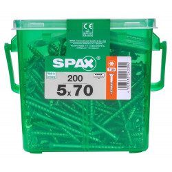 Lot De 200 Vis Acier Tête Plate Spax 5X 70Mm - SPAX