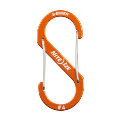 Mousqueton double entrée aluminium orange 9 cm nite ize de marque NITE IZE, référence: B9253700