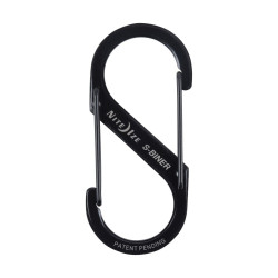 Mousqueton double entrée inox noir 7cm 11kg nite ize de marque NITE IZE, référence: B9254100