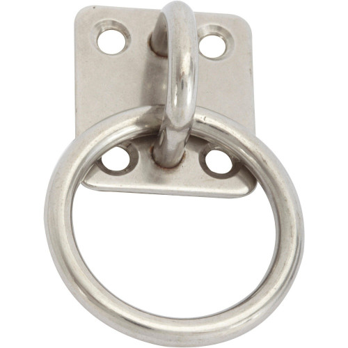 Platine avec anneau en inox, diam 5mm - Sans marque