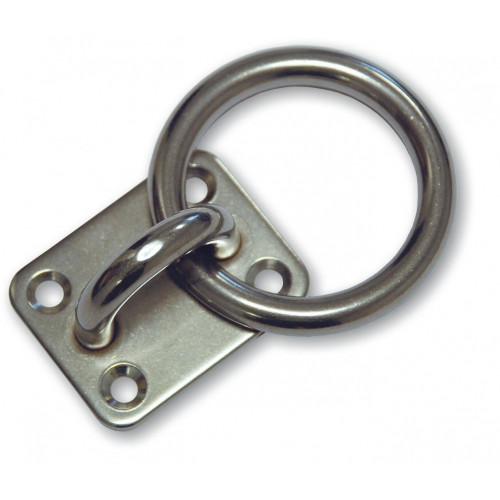 Platine avec anneau en inox, diam 5mm - Sans marque