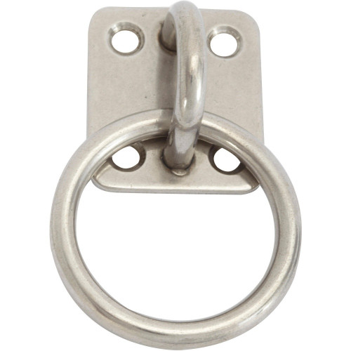 Platine avec anneau en inox, diam 6mm - Sans marque