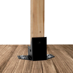 Sabot de charpente universel acier zingue noir Magnodur 45x107x78x35, SUKI - SUKI