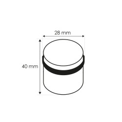 Butée de porte à fixer au sol CHRISLIGNE alu mat noir, L.3.4 x H.4 x l.3.4 cm - LINEA BERTOMANI