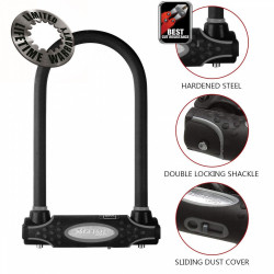 Antivol de velo en U MASTER LOCK avec anse en acier cemente - MASTER LOCK