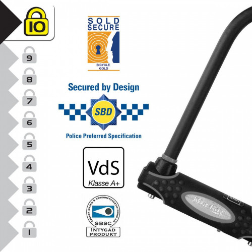 Antivol de velo en U MASTER LOCK avec anse en acier cemente - MASTER LOCK