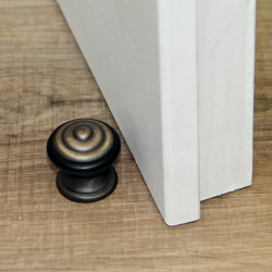 Butée de porte à fixer au sol CHRISLIGNE alu patiné doré, L.3 x H.3 x l.3 cm - CHRISLIGNE
