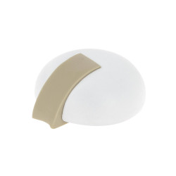 Butée de porte à fixer au sol CHRISLIGNE bois peint blanc L. 5.1 x H. 2 x l. 4.8 cm de marque CHRISLIGNE, référence: B9256500