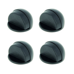 Butée de porte de sol CHRISLIGNE Demi-lune aluminium mat noir Diam.4 x H.3 cm de marque CHRISLIGNE, référence: B9256800