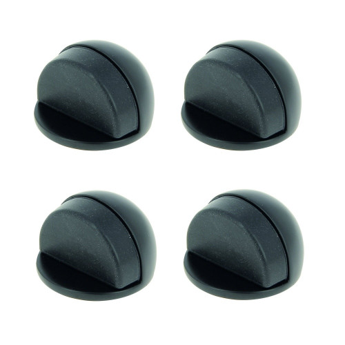 Butée de porte de sol CHRISLIGNE Demi-lune aluminium mat noir Diam.4 x H.3 cm - CHRISLIGNE