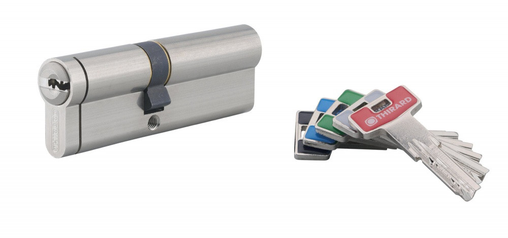THIRARD Cylindre de serrure double entrée T2 40x50mm anti arrachement anti perçage anti crochetage 5 clés THIRARD