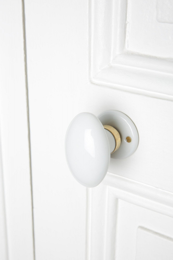 Bouton De Porte De Limoges Laitonné