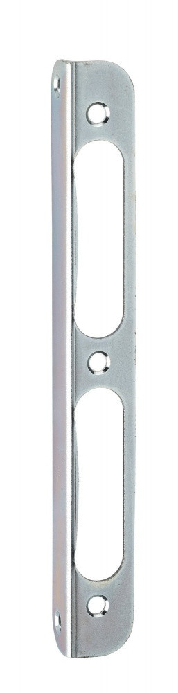 Gâche équerre zingué bichromaté à bout rond Retour 16 mm Hauteur 170 mm Acier 1 5 mm