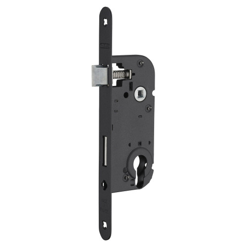 Serrure à encastrer réversible axe 40x70mm avec trou de cylindre, finition noir - THIRARD