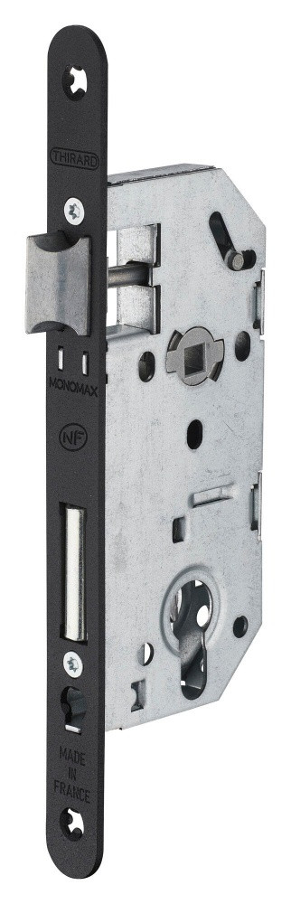 Serrure porte de service THIRARD Boitier à encastrer Axe 40mm Têtière