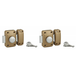 Lot de 2 verrou apache bouton/cylindre, 45 mm, doré de marque THIRARD , référence: B9263600