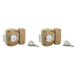 Lot de 2 verrou corvet bouton/cylindre, 45 mm, bronze de marque THIRARD , référence: B9263700