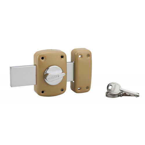 Verrou corvette bouton/cylindre 30p160, bronze - THIRARD 