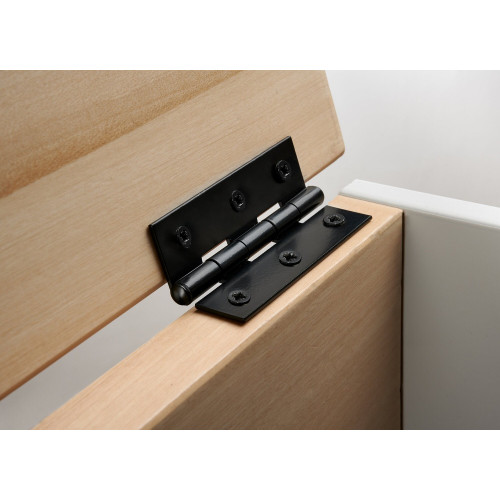 Charnière en acier pour meuble, HETTICH, L.100 x l.50 mm, noir - HETTICH