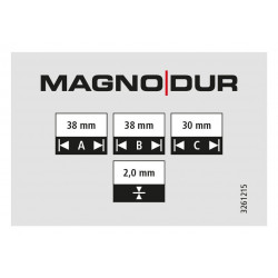 Oeil sur platine acier zingue noir Magnodur 38x38x30, SUKI - SUKI