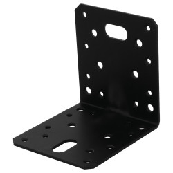Connecteur angle acier zingue noire Magnodur 105x105x90, SUKI - SUKI
