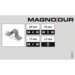 Crampon a visser 17 acier zingue Magnodur, SUKI - SUKI