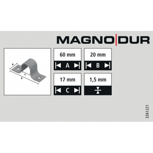 Crampon a visser 17 acier zingue Magnodur, SUKI - SUKI
