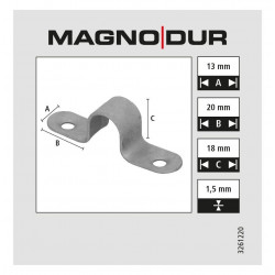 Crampon oval à visser 13 acier zingue Magnodur, SUKI - SUKI