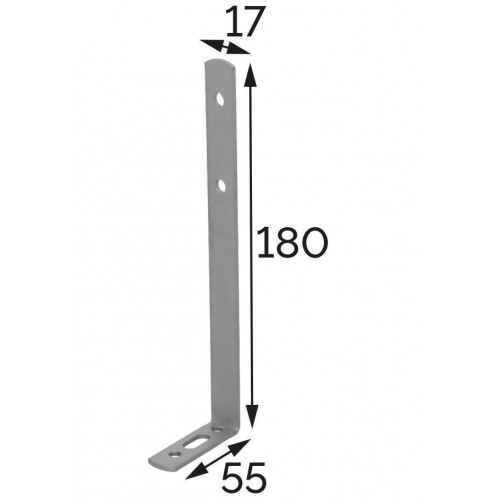 Equerre acier zingue ajustable Magnodur 180x55x17, SUKI - SUKI