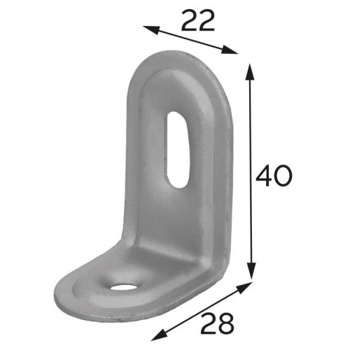 Equerre acier zingue ajustable Magnodur 22x40x28, SUKI - SUKI
