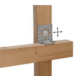 Equerre acier zingue ajustable Magnodur 30x60x60, SUKI - SUKI
