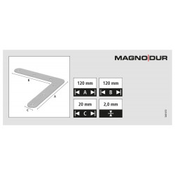 Equerre acier zingue Magnodur 120x120x20, SUKI - SUKI