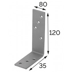 Equerre acier zingue Magnodur 80x120x35, SUKI - SUKI