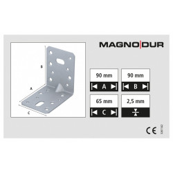 Equerre acier zingué Magnodur 90x90x65, SUKI - SUKI