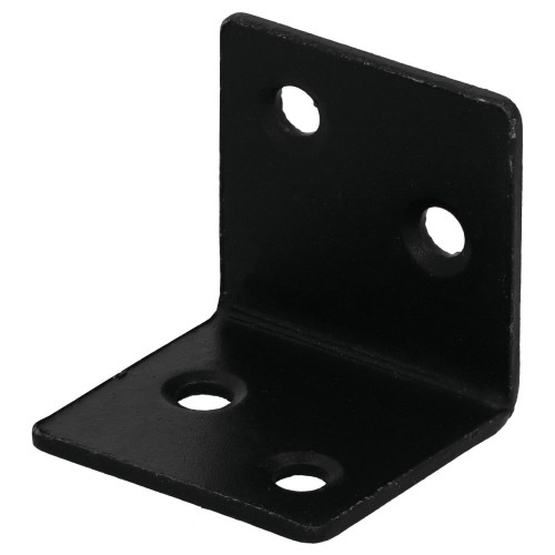 Equerre acier zingue noire Magnodur 30x30x30, SUKI - SUKI